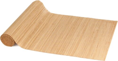 BambooMN Carbonized Bamboo Matchstick Natural Table Runner, Home Décor, 1 Piece