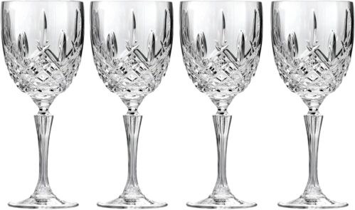 Marquis by Waterford Markham Goblet Set of 4, 4 Count (Pack of 1), Clear