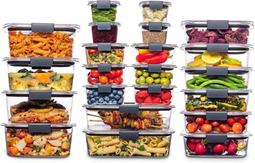 Rubbermaid Brilliance BPA Free 22-Piece Food Storage Containers Set, Airtight, Leak-Proof, with Lids for Meal Prep, Lunch, and Leftovers